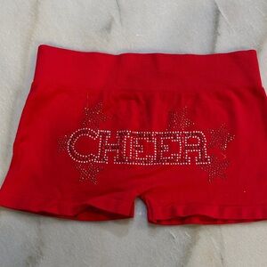 Kids Red Cheer Shorts